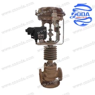 שסתום ויסות זרימת דיאפרגמה תלת כיוונית פניאומטי מושב יחיד כפול